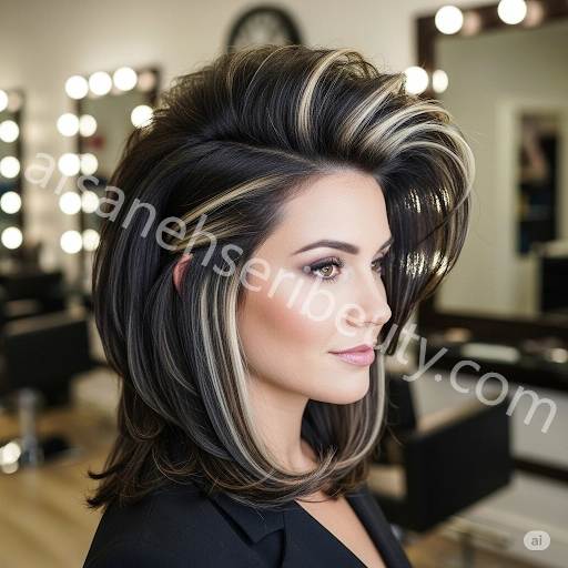 سالن زیبایی افسانه سری خدمات تخصصی رنگ و دارک لایت برای ایجاد سایه روی مو در مشهد